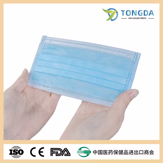 Chirurgische Einweg-Zahnmedizinische schwarze 3-lagige medizinische Gesichtsmaske TypIIR BFE 99 % chirurgische Maske